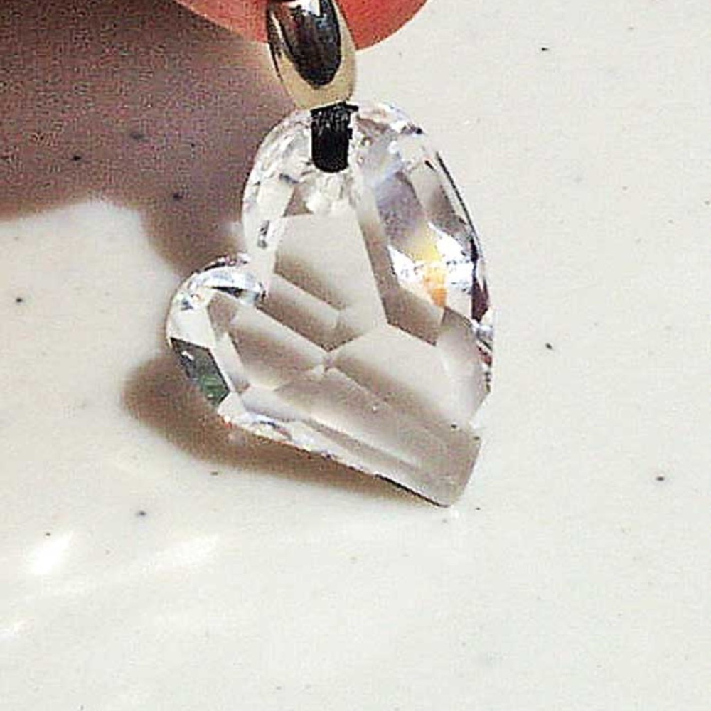 SWAROVSKI CRYSTAL “DEVOTED TO YOU” HEART PENDANT NECKLACE, 22 INCHES, CLEAR CRYS